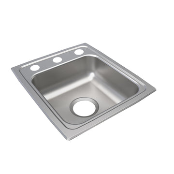 Zurn Elkay Stainless Steel Drop-In Sink, 5 1/2" High, Silver - 15"