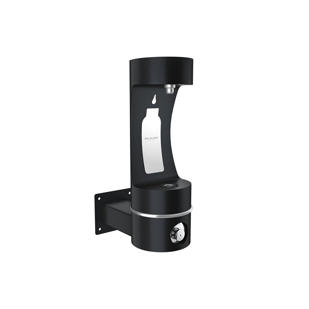 Zurn Elkay Stainless Steel Filling Station, 10" x 19 1/8" - Black