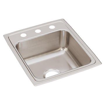 Zurn Elkay Stainless Steel Drop-In Sink, 7 5/8" High, Silver - 17"