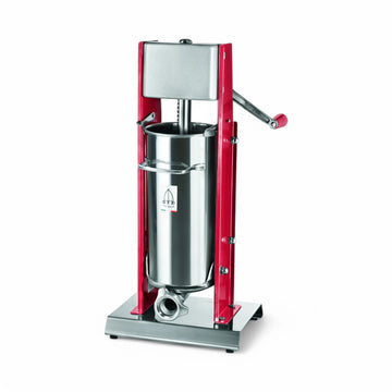Tre Spade Stainless Steel Vertical Sausage Stuffer - 15 lb.