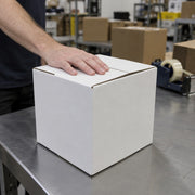 Lavex RSC Shipping Box, 10" x 10" x 10", White, 25/Case - in use
