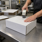 Lavex RSC Shipping Box, 9" x 12", White, 25/Case - in use