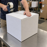 Lavex RSC Shipping Box, 16" x 16" x 16", White, 25/Case - in use