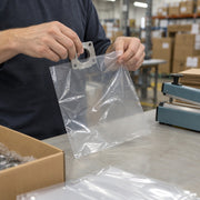 Lavex Polyethylene Bag, Clear - in use