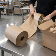 Lavex Paper Roll, 600' Long, Kraft - in use