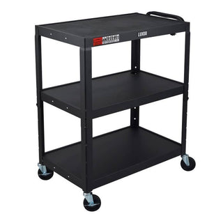 Luxor AVJ42XL Metal Cart, 20" x 32", Black - Default Title