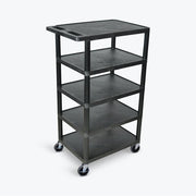 Luxor BC50-B Plastic Utility Cart, 18" x 24", Black - Default Title