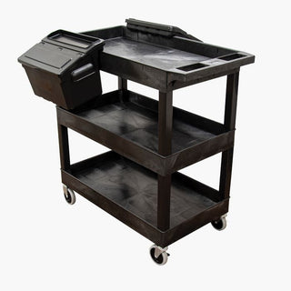 Luxor Utility Cart, 18" x 35 1/4", Black - 300 lb.