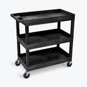 Luxor EC111HD Plastic Utility Cart, 18" Wide - Gray
