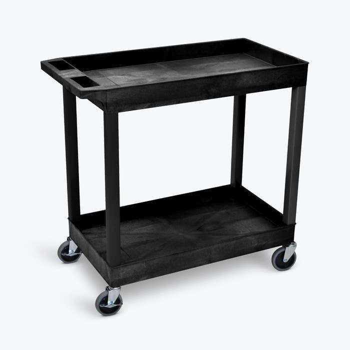 Luxor EC11 Plastic Utility Cart, 18" x 35 1/4" - Black