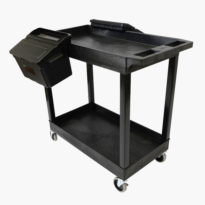 Luxor Utility Cart, 18" x 35 1/4", Black - 400 lb.