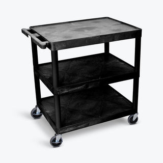 Luxor HE40-B Plastic Utility Cart, 24" x 32", Black - Default Title