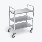 Luxor L100S3 Utility Cart, 16" x 26", Silver - Default Title
