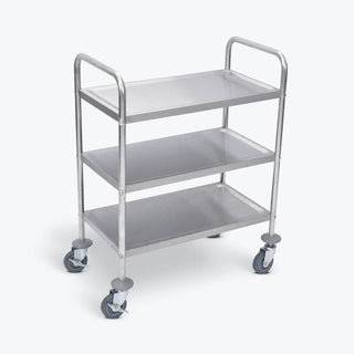 Luxor L100S3 Utility Cart, 16" x 26", Silver - Default Title