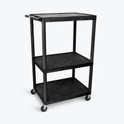 Luxor LP54-B Plastic Cart, 24" x 32", Black - Default Title
