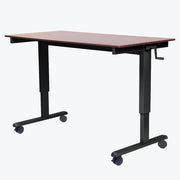 Luxor Desk, 32 5/8 - 48 1/2" High, Brown - 59"