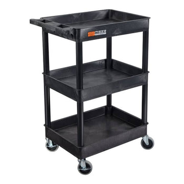 Luxor Plastic Utility Cart, 18" x 24" - Blue