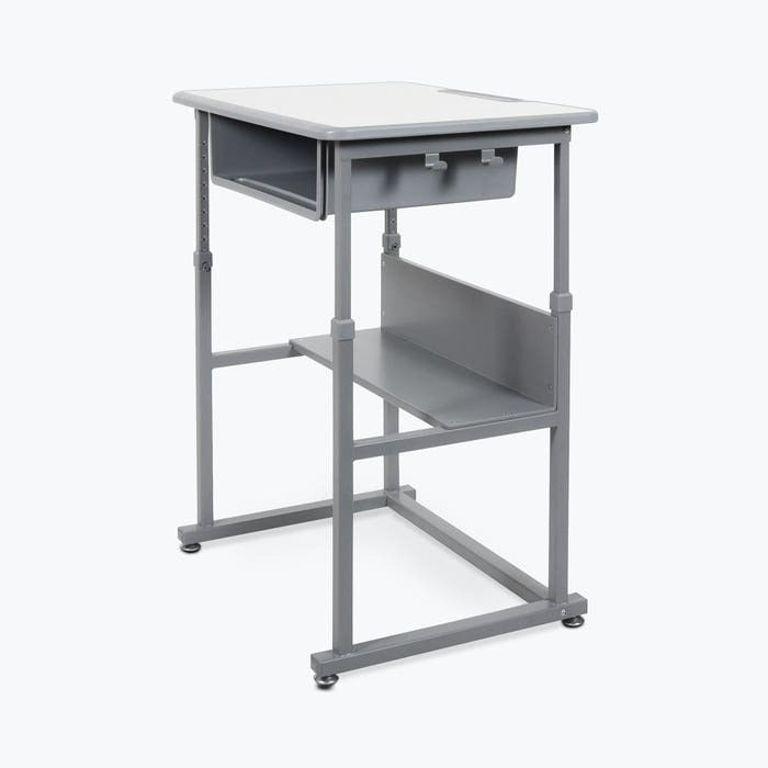 Luxor STUDENT-M Standing Desk, 27 1/2" Wide, Gray - Default Title