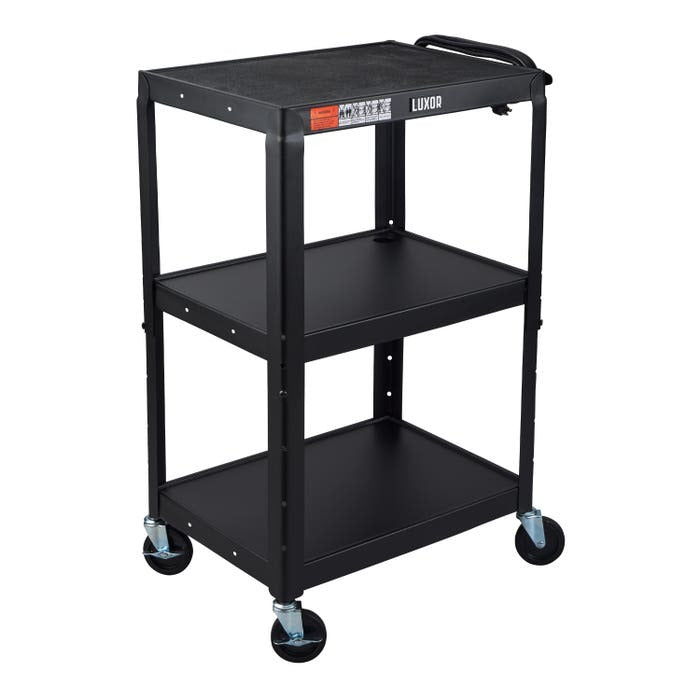 Luxor UCMT1 Steel Utility Cart, 18" x 24", 120V - Blue