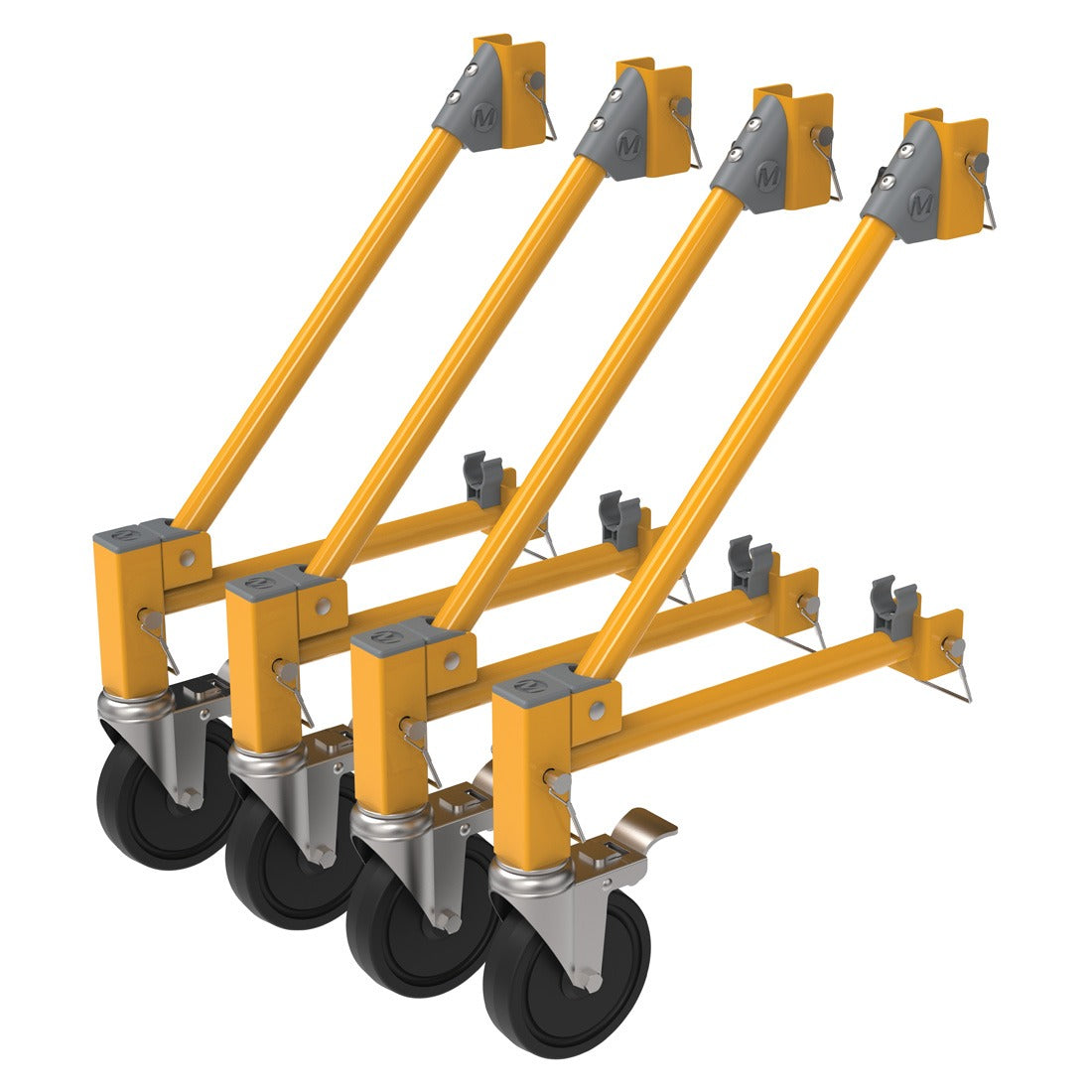 Metaltech-Omega inc. I-CISO4 Metaltech Jobsite Steel Outrigger Set, 3 15/16" x 16", Yellow - photo 3