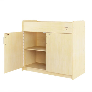 Foundations Worldwide Inc. 1671047 Wood Changing Cabinet, 45" Wide, Beige - Default Title