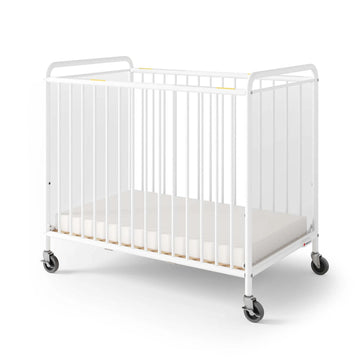 Foundations Worldwide Inc. Steel Crib, Compact, White - Clearview