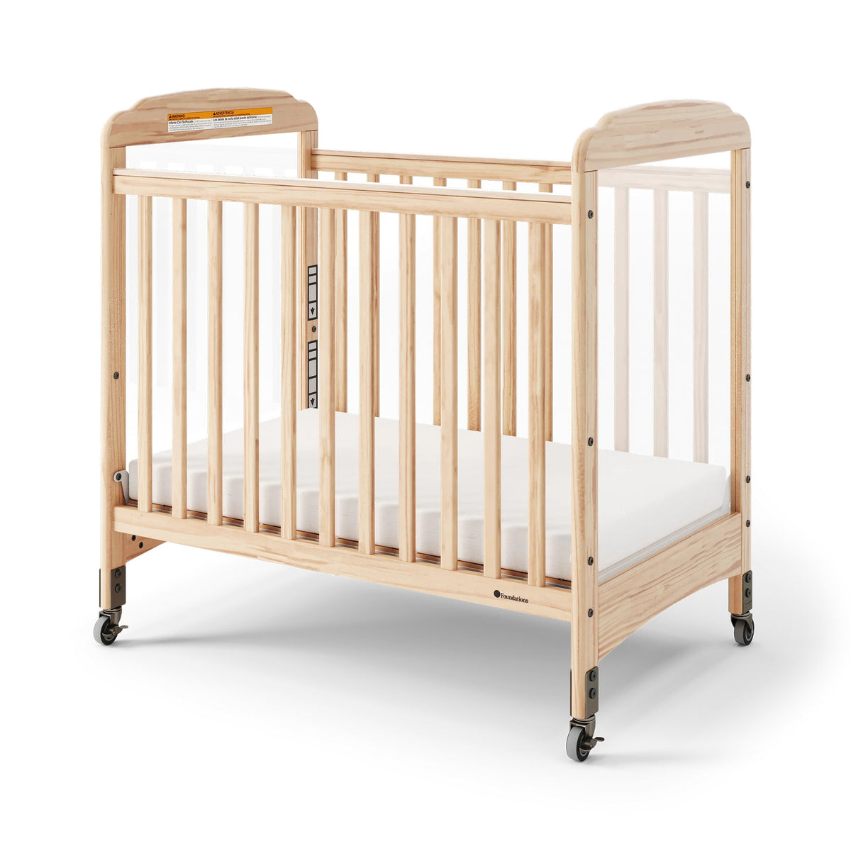 Foundations Worldwide Inc. Wood Crib, Compact, Beige - photo 5