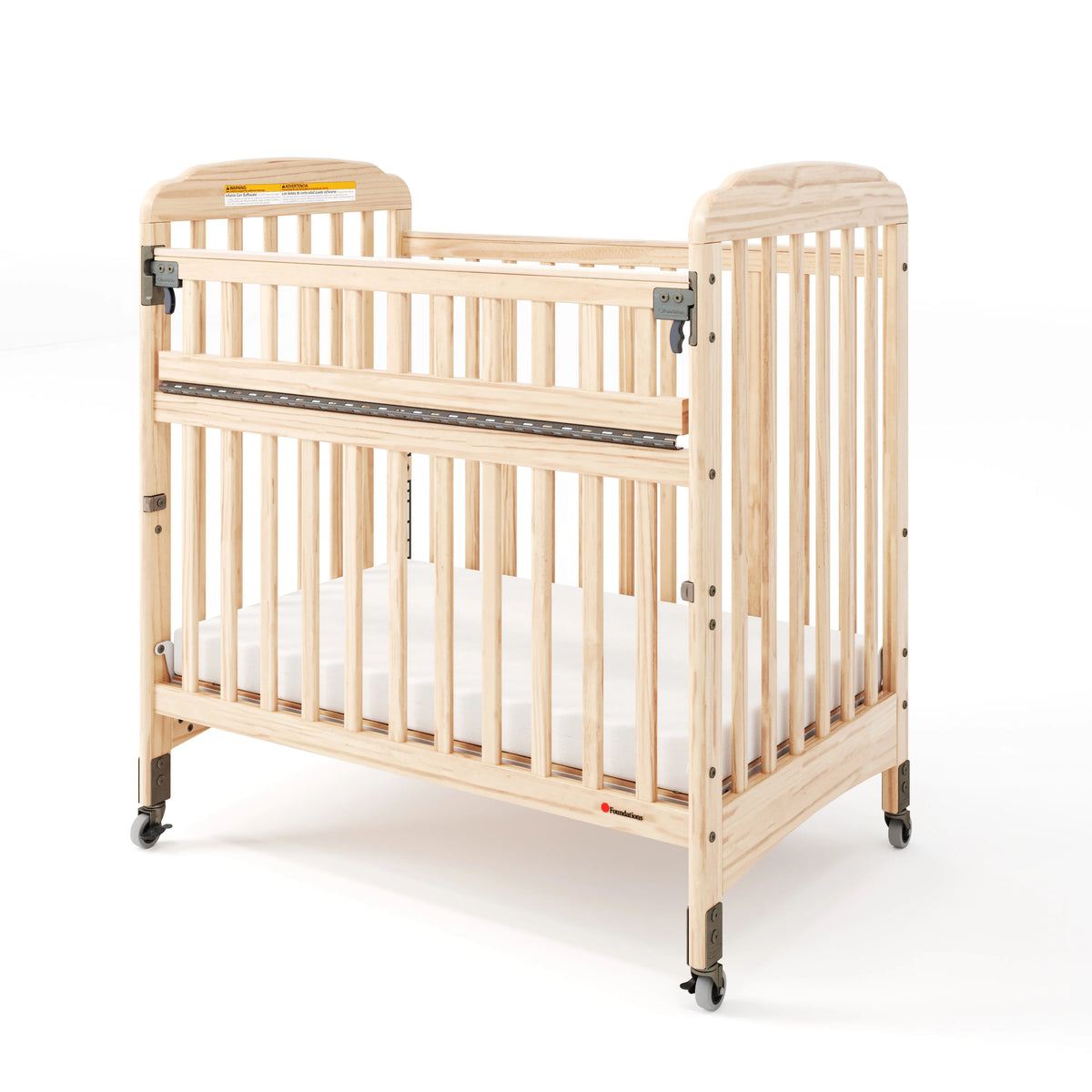 Foundations Worldwide Inc. Wood Crib, Compact, Beige - photo 3