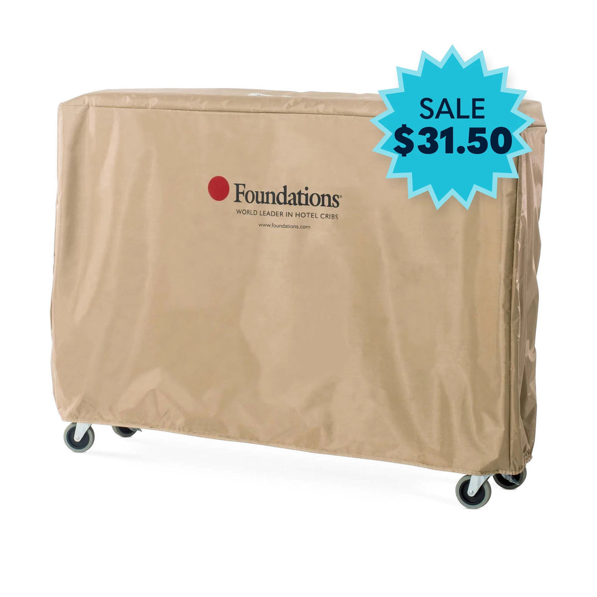 Foundations Worldwide Inc. Nylon Crib Cover, Beige - Full Size