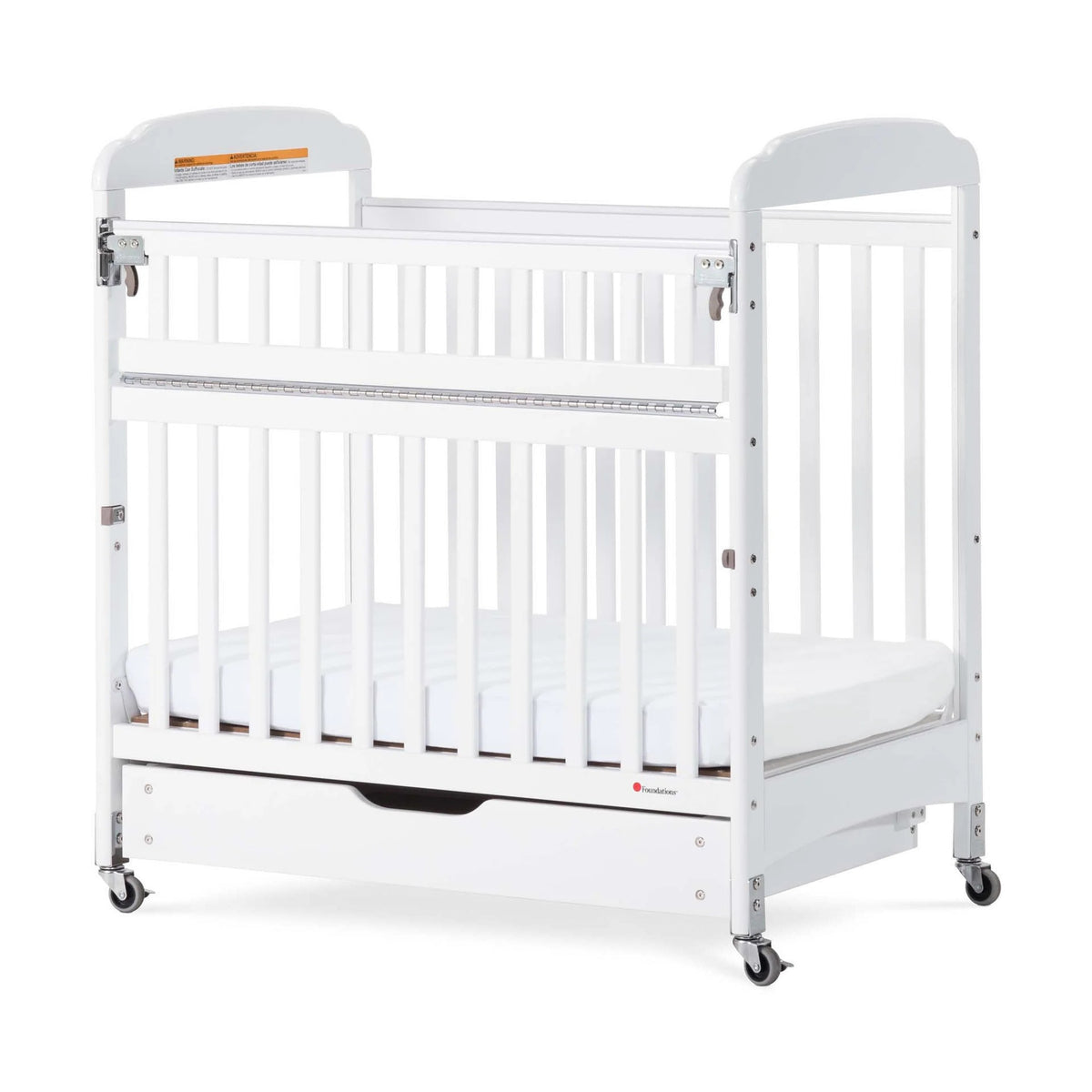 Foundations Worldwide Inc. Wood Crib Drawer, Compact - White