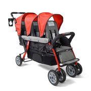 Foundations Worldwide Inc. Stroller, 21" Wide - Black Red