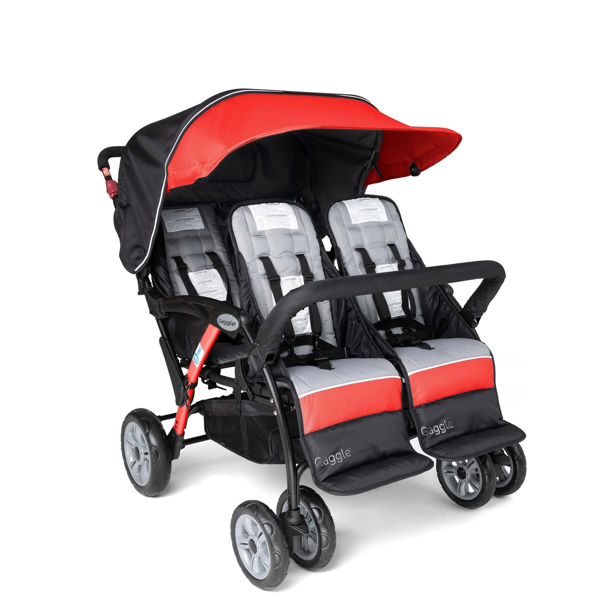 Foundations Worldwide Inc. Stroller, 39 1/2" x 41 - 53" - Black Red