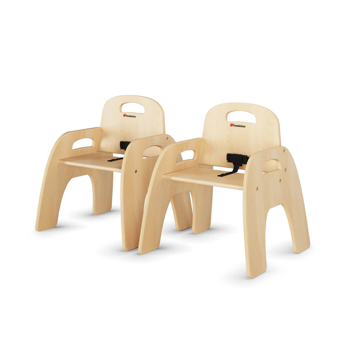 Foundations Worldwide Inc. Wood Feeding Chair, Beige, 2/Case - 18 1/2"