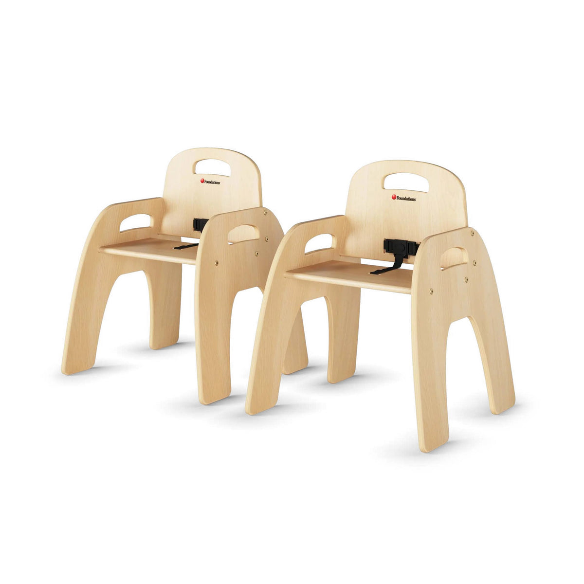 Foundations Worldwide Inc. Wood Feeding Chair, Beige, 2/Case - 18 3/4"