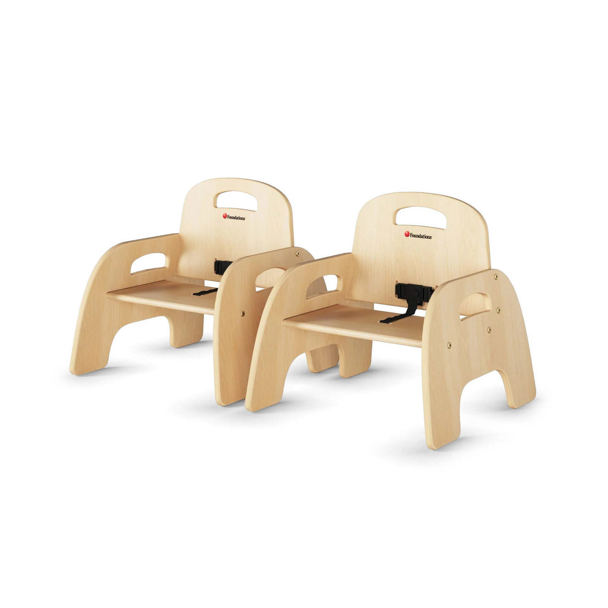 Foundations Worldwide Inc. Wood Feeding Chair, Beige, 2/Case - 18"