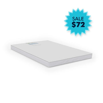 Foundations Worldwide Inc. Vinyl Crib Mattress, Compact, White - 2"