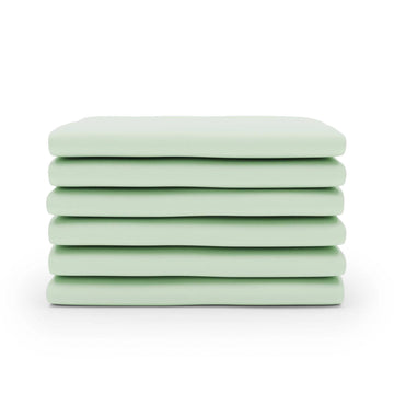 Foundations Worldwide Inc. FS-NF Cotton Crib Sheet, Compact, 6/Pack - Green