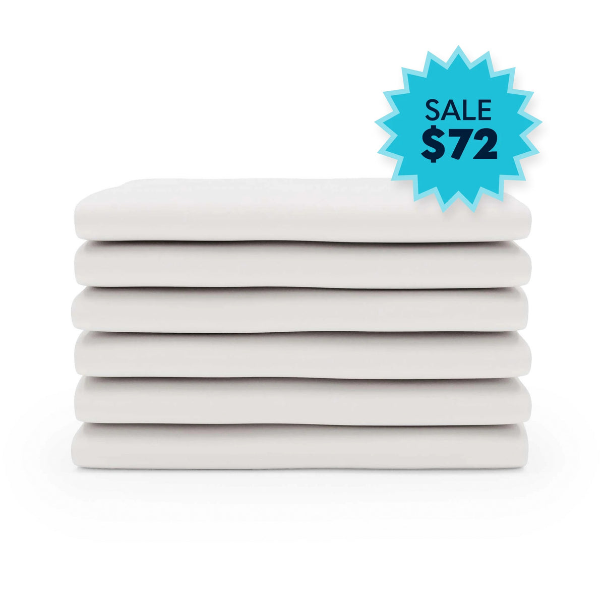 Foundations Worldwide Inc. FS-NF Cotton Crib Sheet, Compact, 6/Pack - White