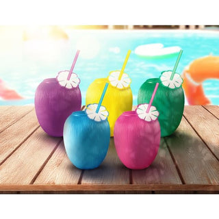 Berk Concessions 8011661 Plastic Coconut Cup, 20 oz., Assorted, 60/Case - Default Title
