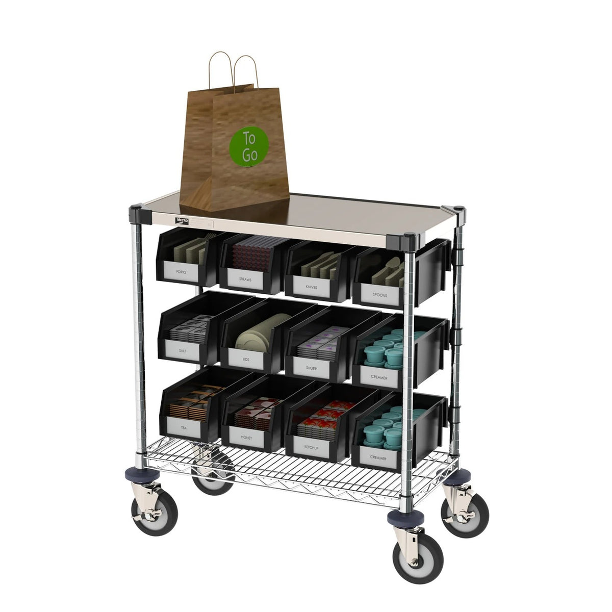 Metro CR1430CC Condiment Cart - Default Title