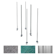Metro qwikTRAK Stainless Steel Stationary Intermediate Unit Kit, 74" High, Silver - Intermediate