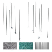Metro qwikTRAK Stainless Steel Stationary Intermediate Unit Kit, 74" High, Silver - End