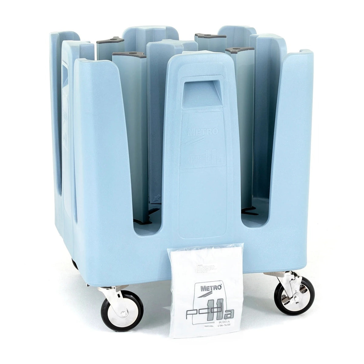 Metro Polymer Dish Dolly Holds, 31 7/8" High, Blue - 26 5/8"