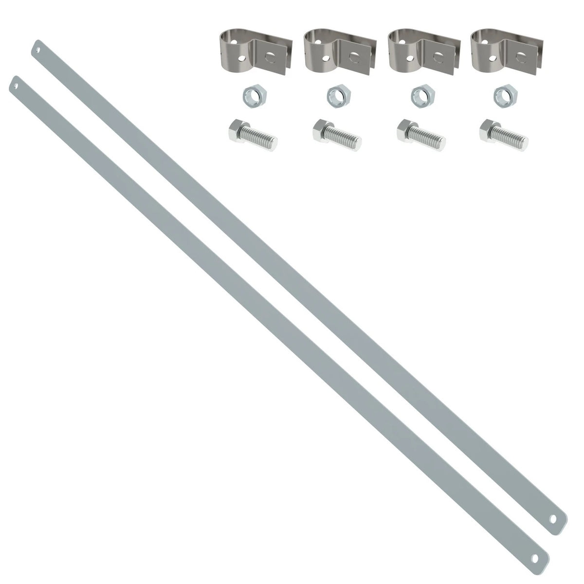 Metro Super Erecta Chrome-Plated Back Kit - 48"