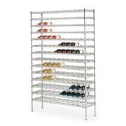 Metro Metal Wire Wine Rack, 14" Wide, Silver - 153 Bottles