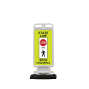 Plasticade 4324-W Crosscade Grade Stop - State Law Stop For Pedestrian Crossing