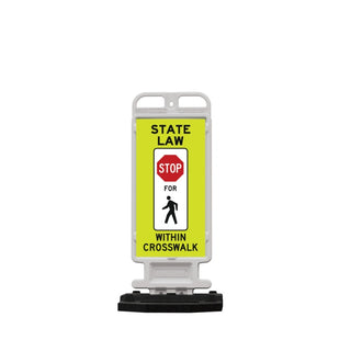 Plasticade 4324-W Crosscade Grade Stop - State Law Stop For Pedestrian Crossing