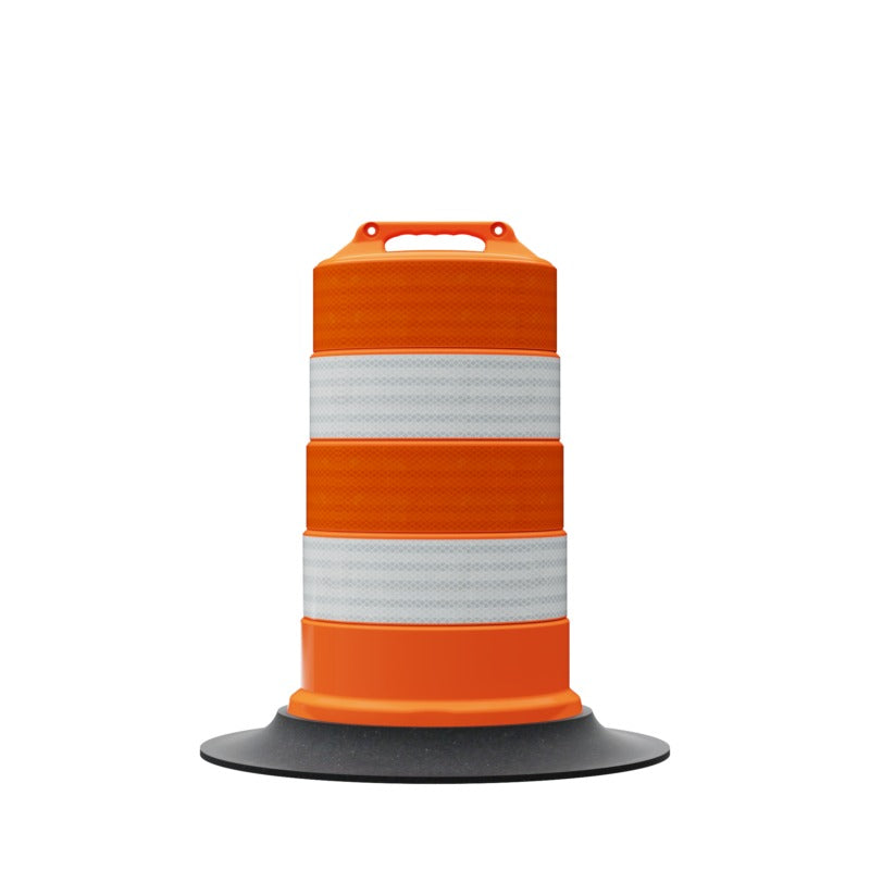 Plasticade 456-HD-T Traffic Drum, 23 1/2" Diameter - 39" 4 4" Diamond-Grade