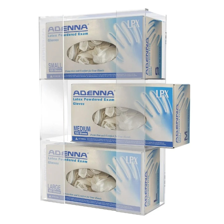 Kantek Acrylic Dispenser, Clear - 3 Boxes