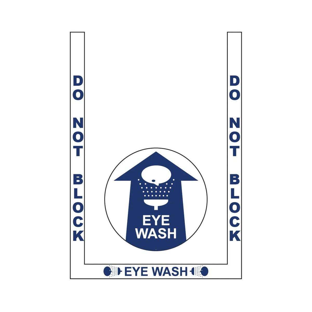 Superior Mark Floor Sign Kit, 24" x 36" - Rubber